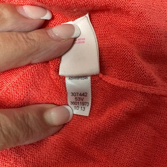 Victorias Secret Coral Knit Racerback Maxi Dress Womens Size Small Tie Waist - Picture 7 of 9